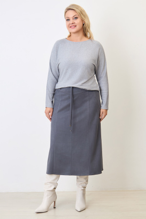 Юбка Незнакомка 04.8487.2641 трикотаж-замша ((58) 164-116-124, серый)
